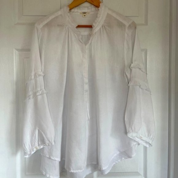 dylan Tops - SOLD- Sundance DYLAN Linen Blouse Sz M Gently Used